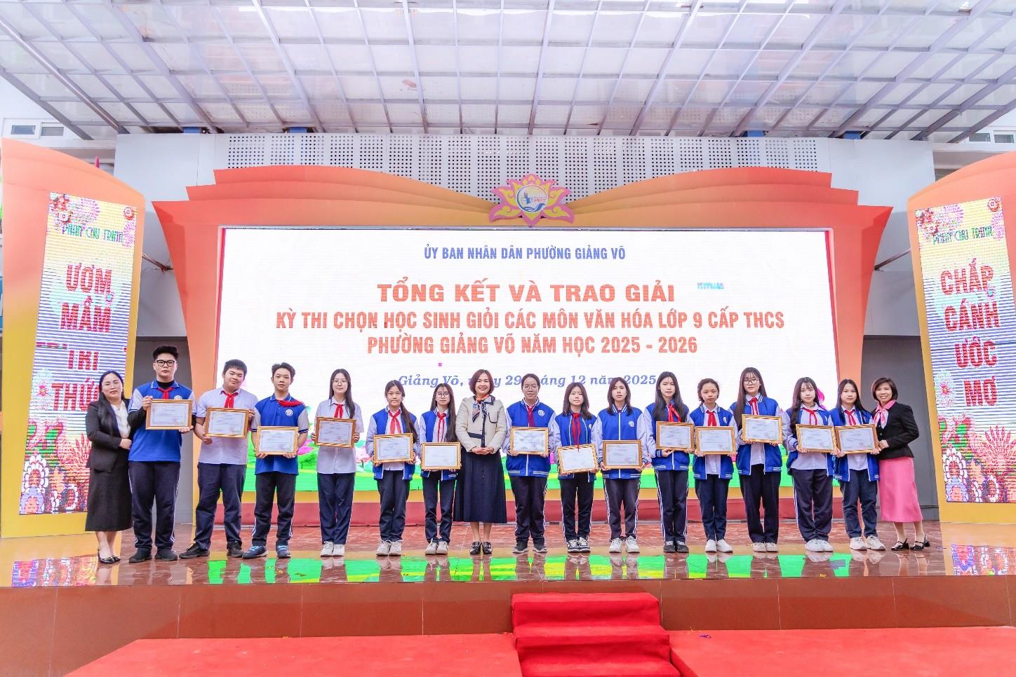 Trường THCS Thành Công khẳng định vị thế tại kì thi chọn Học sinh giỏi các môn văn hóa lớp 9 cấp Phường năm học 2025- 2026