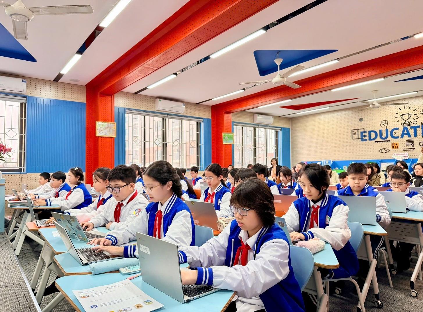 Trường THCS Thành Công hoàn thành xuất sắc tiết dạy chuyên đề Thư viện ứng dụng công nghệ số