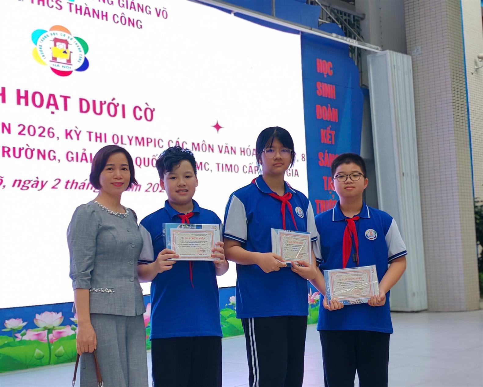 Học sinh lớp 6A6 đạt giải tại Kỳ thi Olympic các môn văn hóa cấp trường