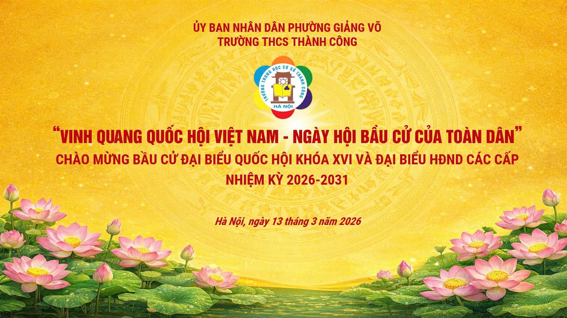 Học sinh lớp 6A6 hòa chung Ngày hội non sông 15/3/2026