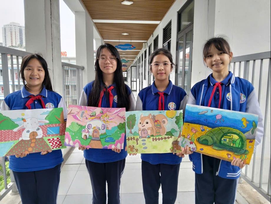Lớp 6A sáng tạo với hoạt động vẽ tranh “ngôi nhà mơ ước”