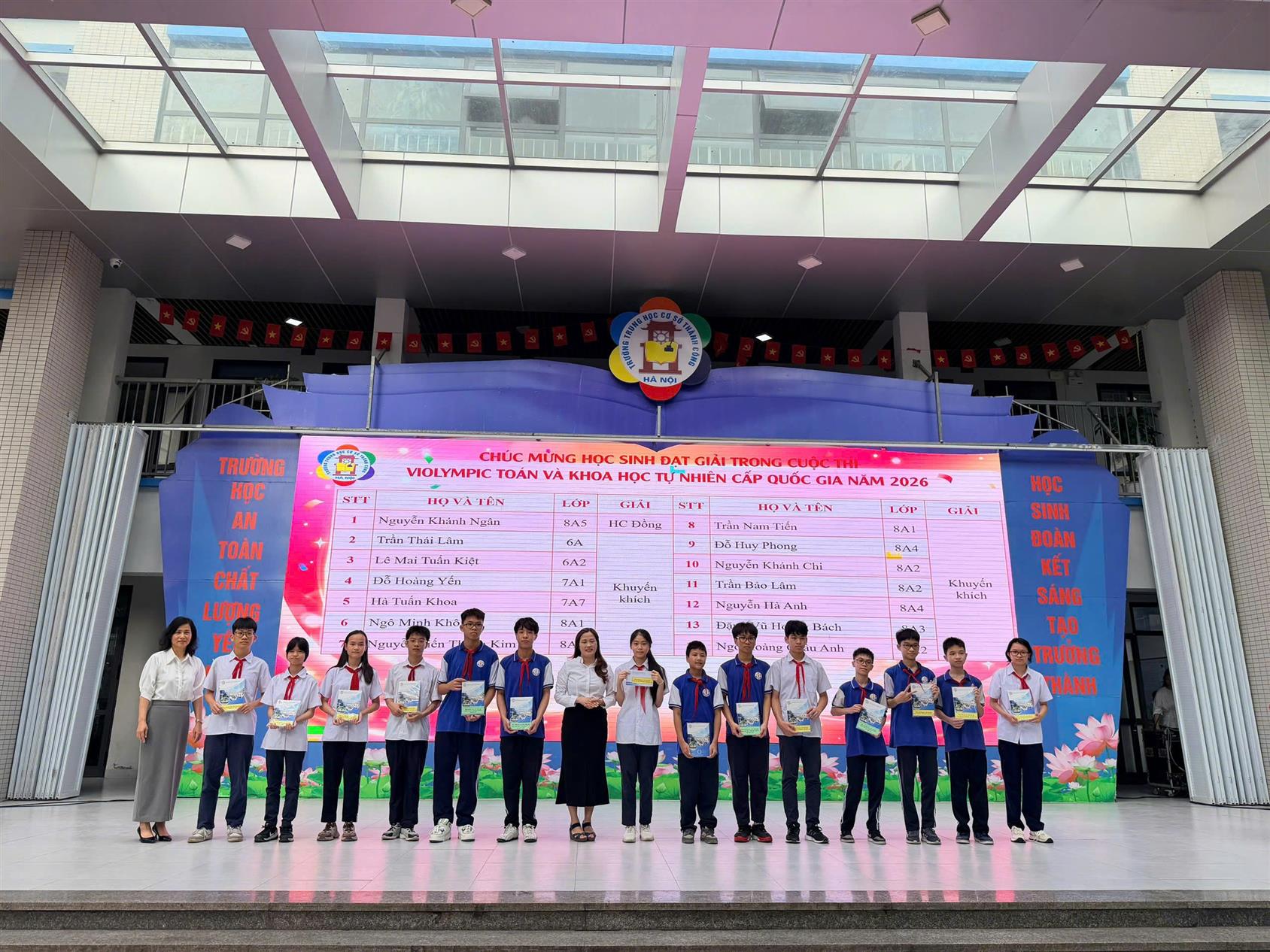 Chúc mừng thành tích rực rỡ của lớp 8A4 trường THCS Thành Công tại đấu trường Violympic Quốc gia 2026